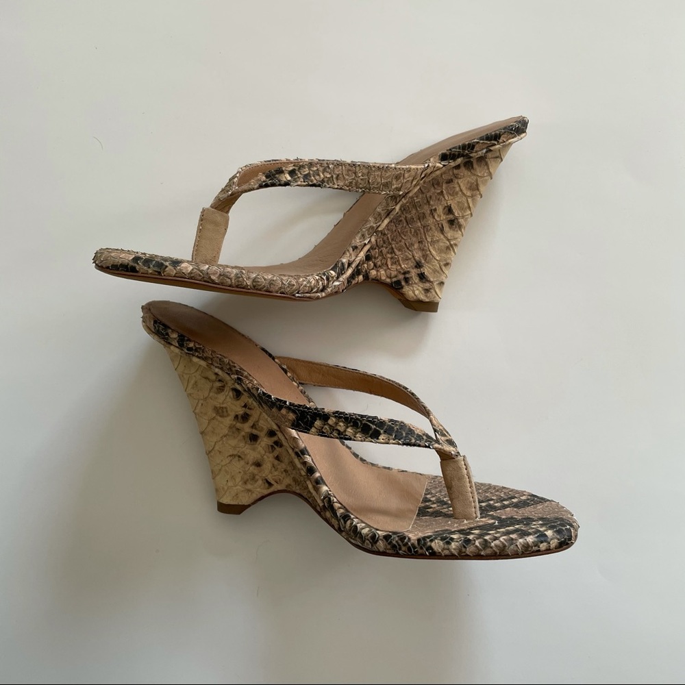 Yeezy thong heels python